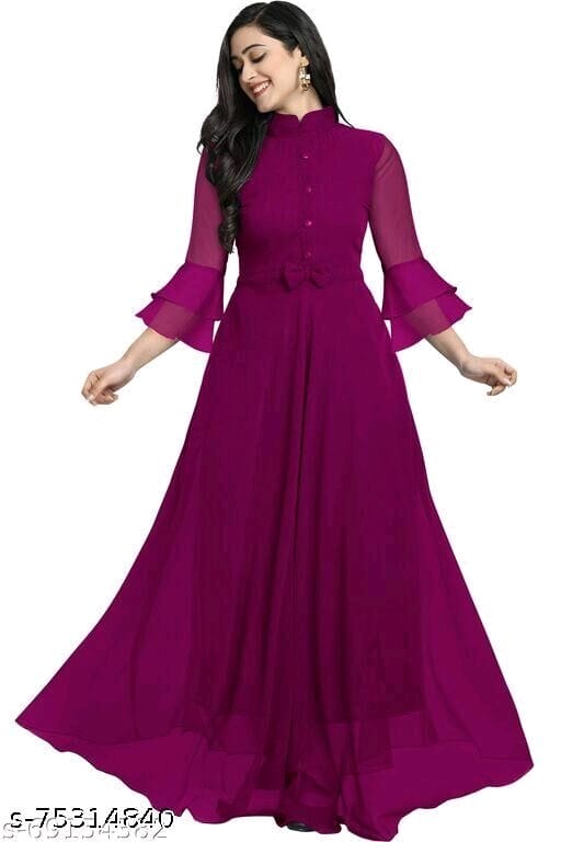 V Neck Anarkali Kurti 